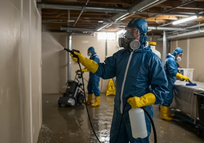 Basement Sanitization and Antimicrobial Treatment process in Luquillo, PR