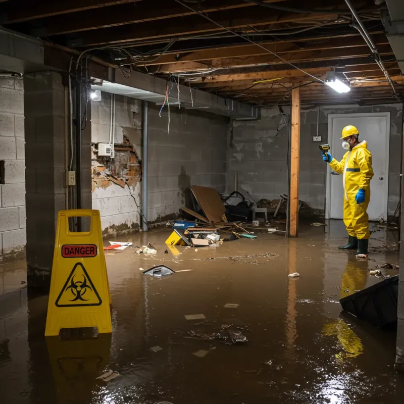 Flooded Basement Electrical Hazard in Luquillo, PR Property