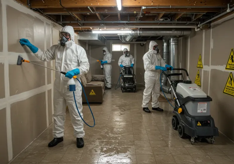 Basement Moisture Removal and Structural Drying process in Luquillo, PR